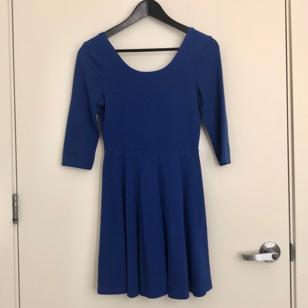 Royal Blue Mid Sleeve Express Dress
